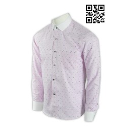 R200 men' s design fashion shirt tailor made personal design men' s shirts dots pattern round shirts uniform company supplier R200 men' s design fashion shirt tailor made personal design men' s shirts dots pattern round shirts uniform company supplier